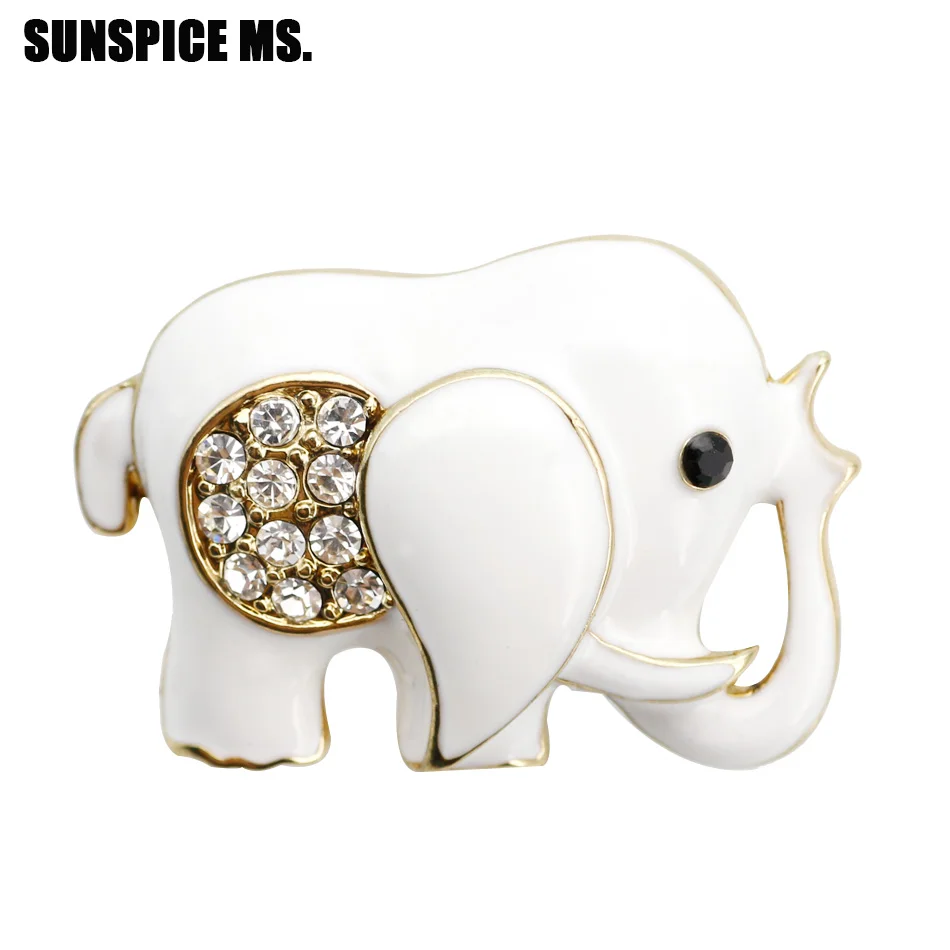 

Lovely Elephant Animal Brooches For Women Enamel Kids Jewelry Gift Indian Auspicious Elephant Baby Brooch Scarf Lapel Pins 2018