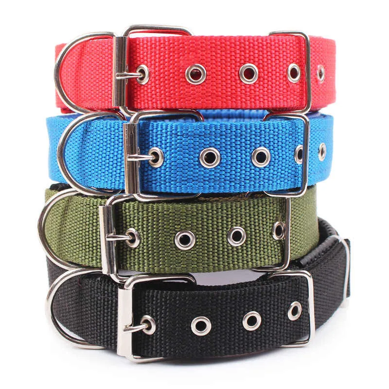 

pet dog Collar Length Layer Super Comfort dog leash Cotton Nylon Strap for Small cat large dogs Collars Retractable S M L