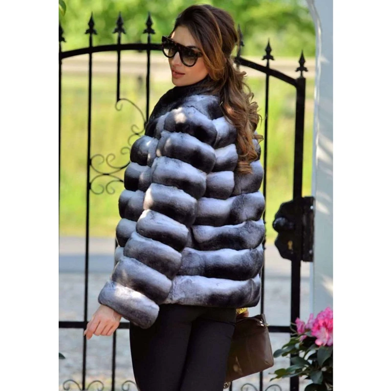 Tatyana Furclub Real Fur Coat For Women Winter Fur Jacket Short Slim Outwear Fashion Casual Parkas Genuine Rabbit Fur Top Coats