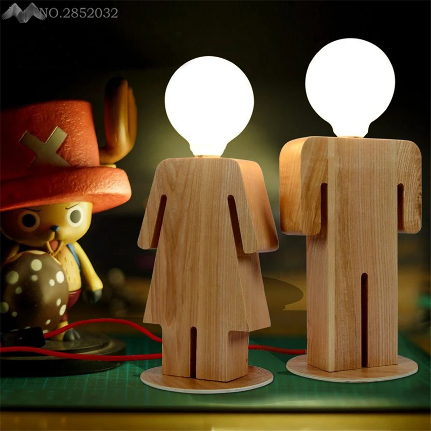 Деревянная настольная лампа JW в современном японском стиле для пасторальной