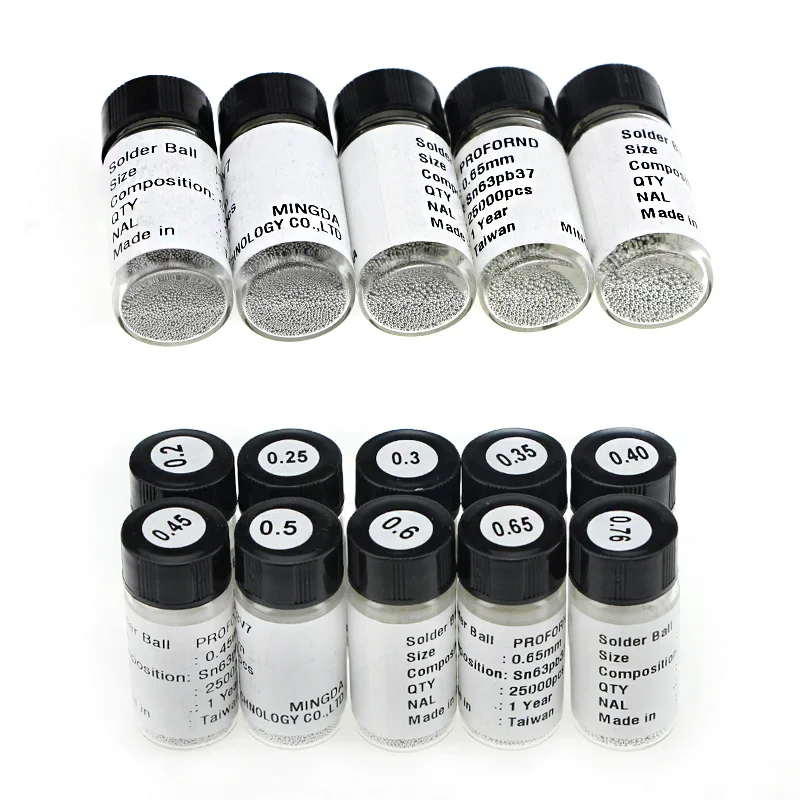 

Шарики для реболлинга UANME 10 шт./лот BGA (0,2 0,25 0,3 0,35 0,4 0,45 0,5 0,6 0,65)