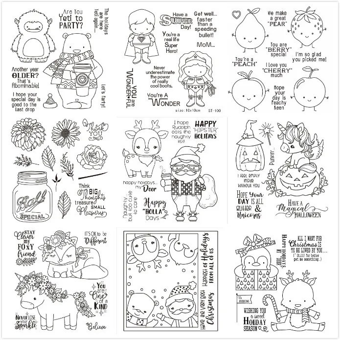 

ZFPARTY Mixed Transparent Clear Silicone Stamp/Seal for DIY scrapbooking/photo album Decorative card making