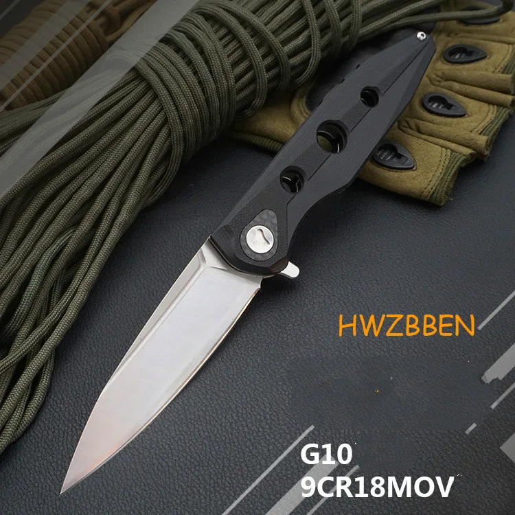 Folding Knife 9CR18MOV Blade G10 Handle hunting survival knives Outdoor Camping Tactical EDC Hand Tool | Инструменты