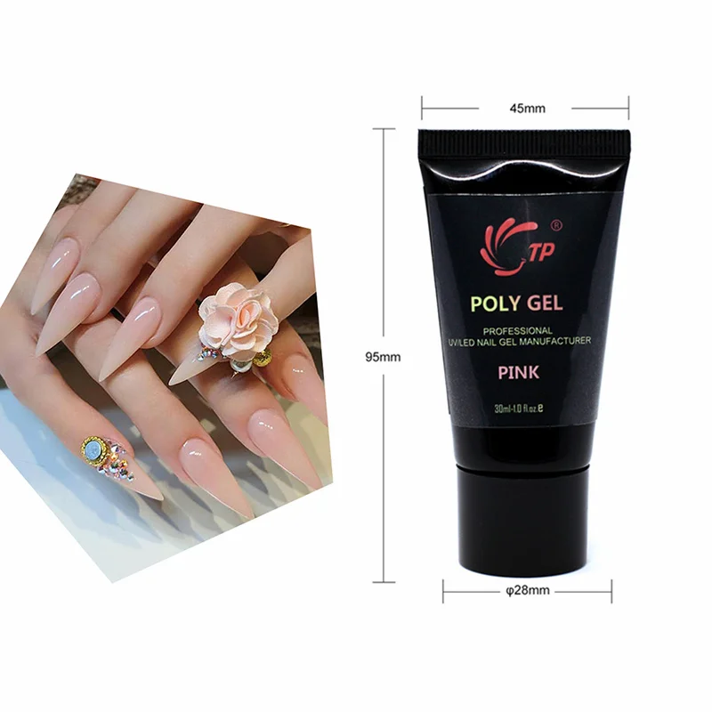 Гель для ногтей Poly Extention Poligel полигель акриловый кристалл УФ-советы Слип решение Быстрое расширение камуфляж строитель жесткий