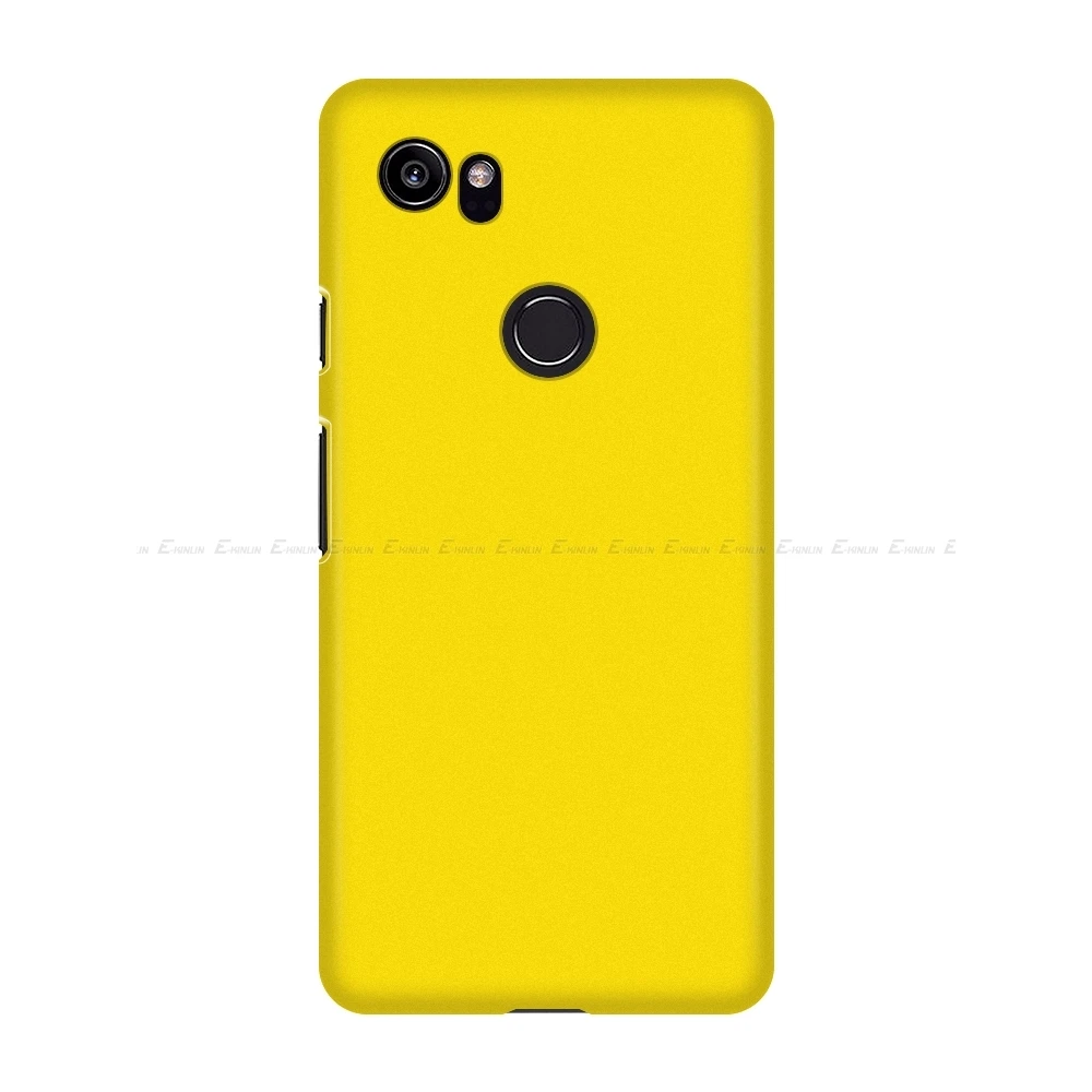 Цвет: желтый Матовая Пластик жесткая задняя крышка из ПК для Google Pixel 2 3 3a 4 XL 2XL 3XL 3aXL 4XL ультра тонкий защитный чехол для телефона - Цвет: Цвет: желтый