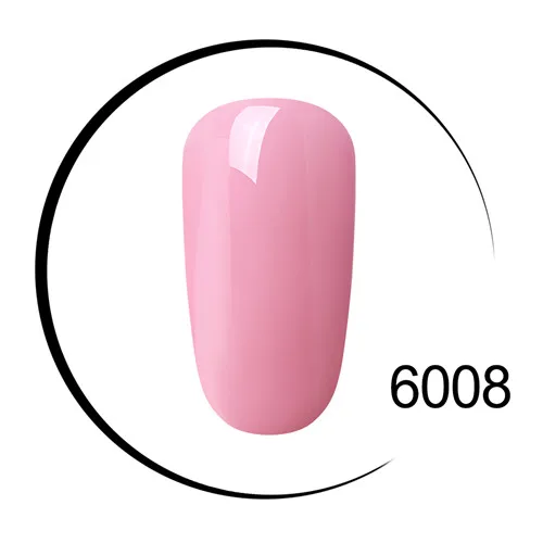 6008 Elite99 одношаговый Цветной Гель-лак чистый цвет белый дизайн ногтей супер качество отмачиваемый Светодиодный УФ-гель без запаха - Цвет: 6008