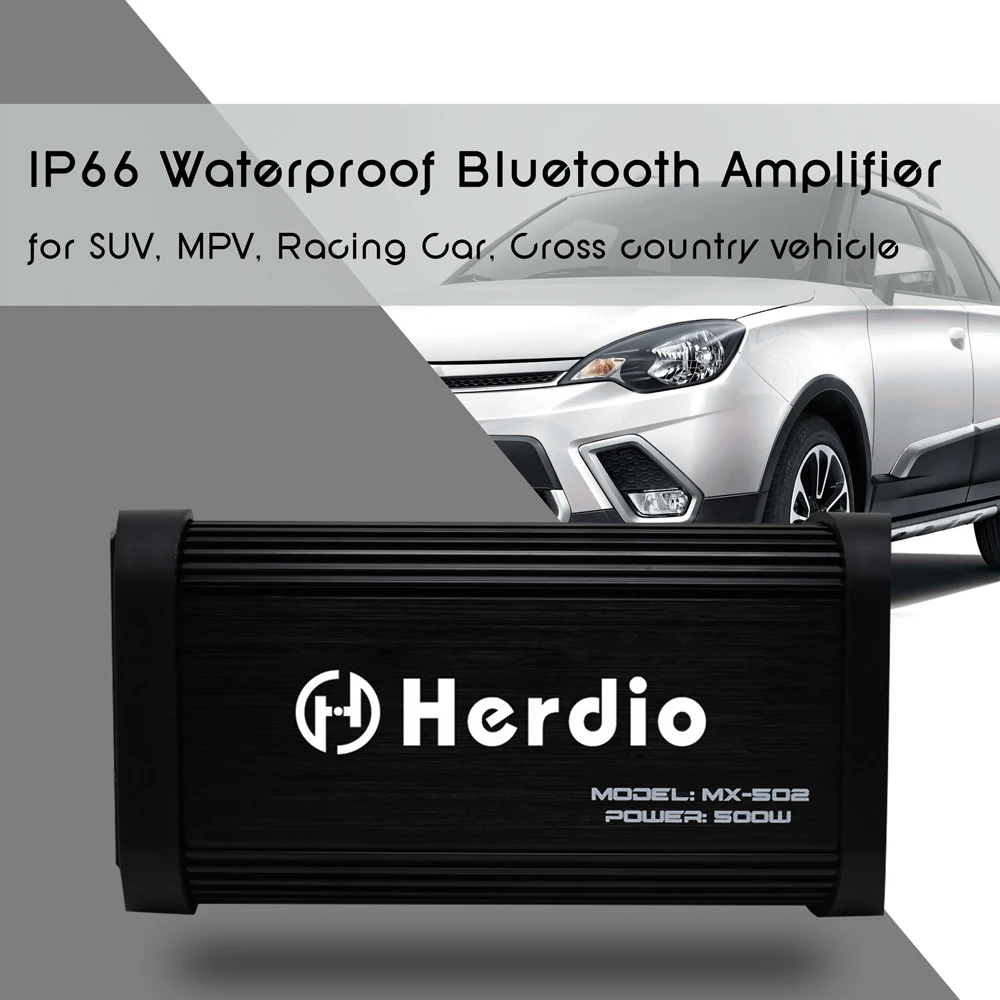 Усилитель мотоцикла Автомобиль Bluetooth Audio Водонепроницаемая система звукозаписи лодки Морское USB-зарядное устройство MP3-плеер AUX BT4.0 Потоковое воспроизведение музыки
