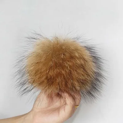 pompom natural Которая в душе из натурального Лисьего меха, помпоны, зимние шапочки, шапка, сохраняющая тепло, для женщин и девушек, шерстяная шапка, меховой помпон, женская шапка - Цвет: pompom natural
