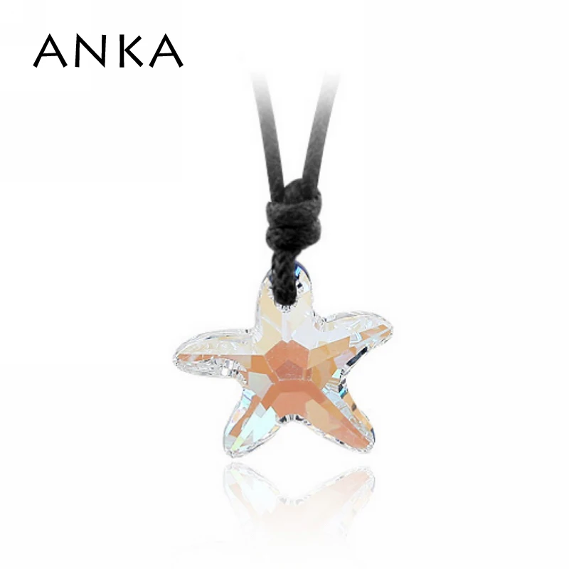 Ожерелье с подвеской в виде морской звезды веревкой 1 6*1 6 см кристаллами из