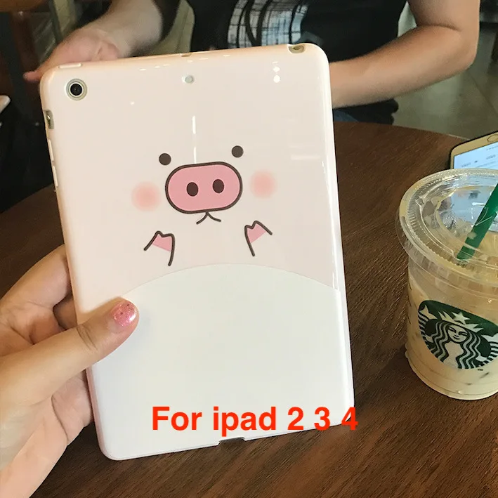 Симпатичные kawayi чехол Обложка для ipad Pro10.5 9,7 air2 Мягкая обложка для ipad Air1 чехол mini1/2/3/4 для ipad подставка держатель - Цвет: ipad 2 3 4 p