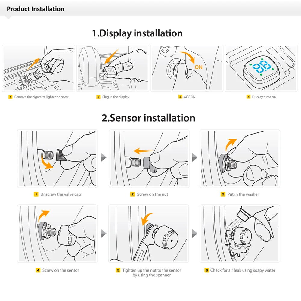 Steelmate Profesional TPMS TP 76 шин Давление мониторинга Системы светодиодный сигарета легкие