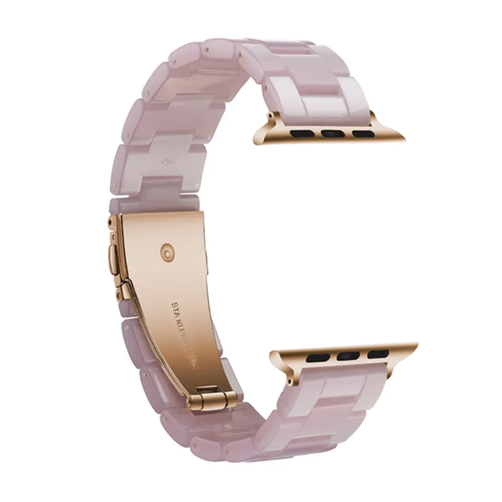 Имитация керамического ремешка для apple watch band 42 мм 38 iwatch 3 2 1 браслет из нержавеющей