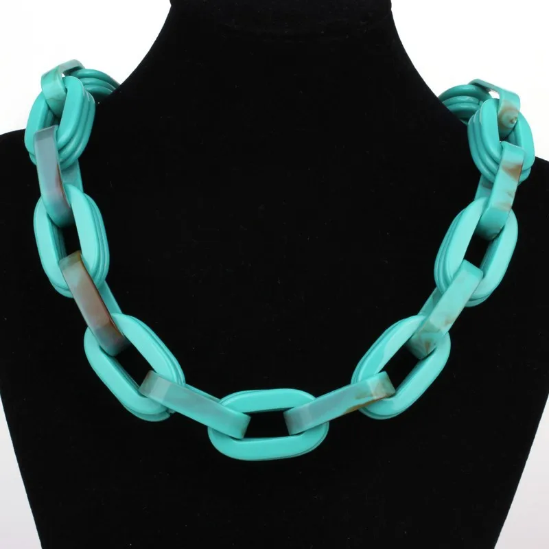 Модное женское ювелирное изделие колье ожерелье пластиковая цепочка Макси