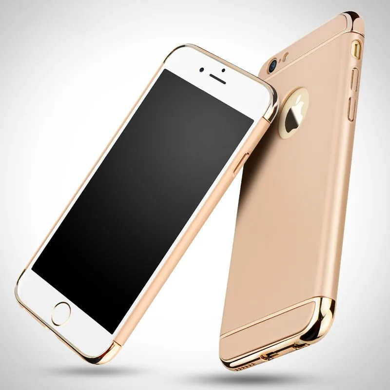 Для iphone 6s 7 case роскошный черный матовый жесткий 360 полная защита для 6 plus плюс