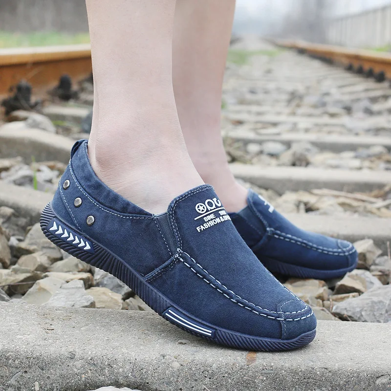 Canvas Men Shoes Denim Lace-Up Casual New 2019 Plimsolls Breathable Male Footwear Spring Autumn Adulto | Обувь