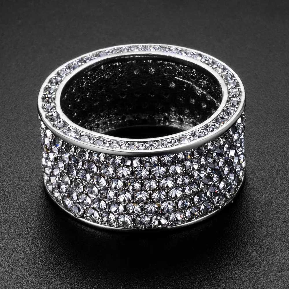 Модные большие кольца элегантные ювелирные украшения для женщин и девочек белое