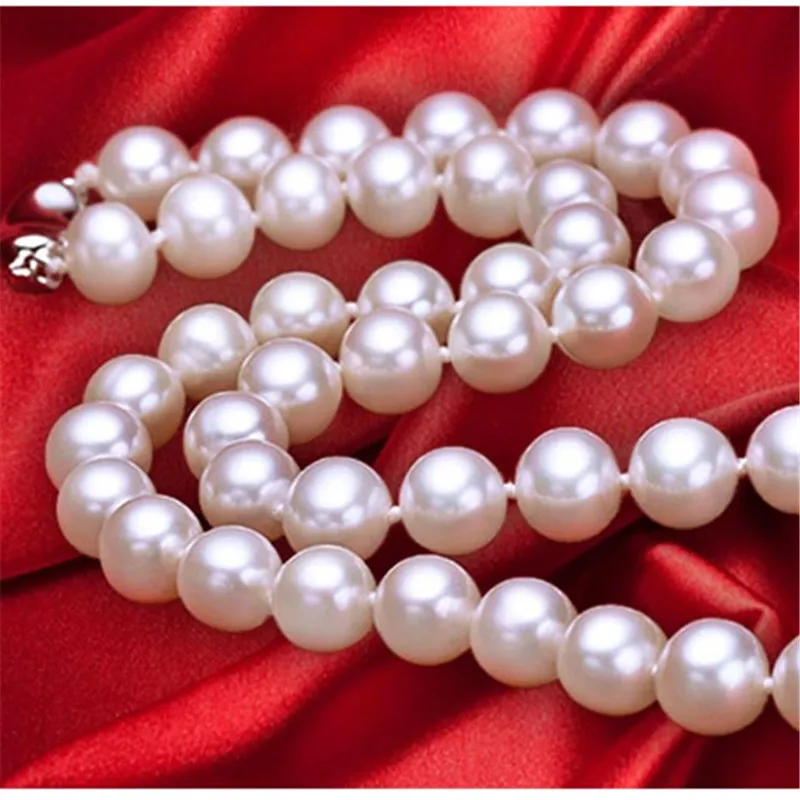 Ожерелье с пресноводным жемчугом ожерелье натуральным культивированным 9 11 мм