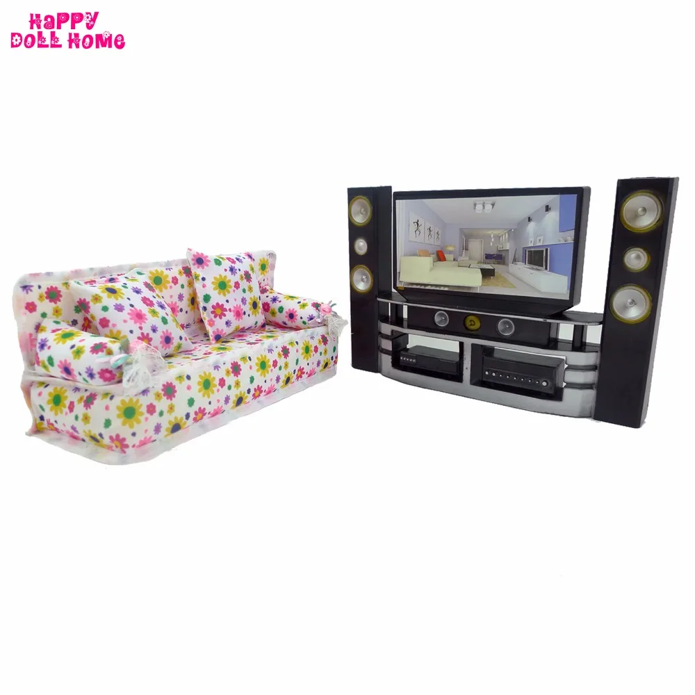 Мебель для гостиной 1x1:6 Hi Fi набор ТВ тумбочек + 1x тканевый диван 2x подушки