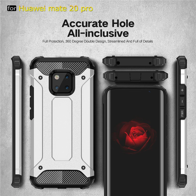Чехол Beworlder для Huawei Mate 20 Pro двухслойный ТПУ ПК полная защита теплоотвод защитный