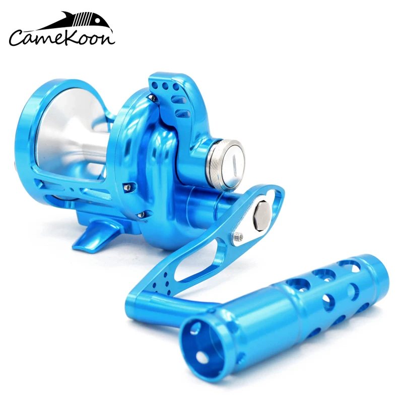 CAMEKOON Conventional Lever Drag Saltwater Surf Casting Fishing 9+2 Bearings Max Drag 35KG Powerful Boat Trolling Fishing Reel
