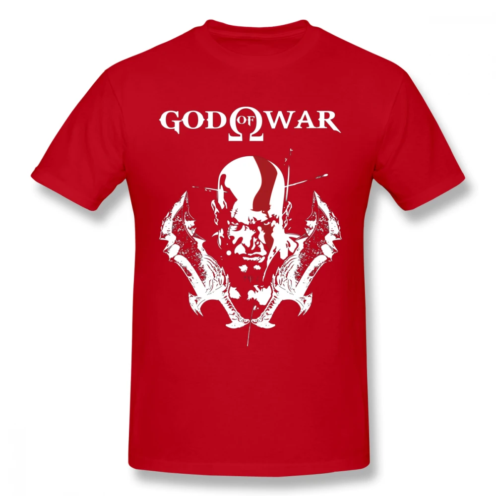 Красный Винтажный дизайн KRATOS GOD OF WAR Футболка мужская BONADIAO S-6XL плюс размер футболка хлопок Новое поступление футболка - Цвет: Красный