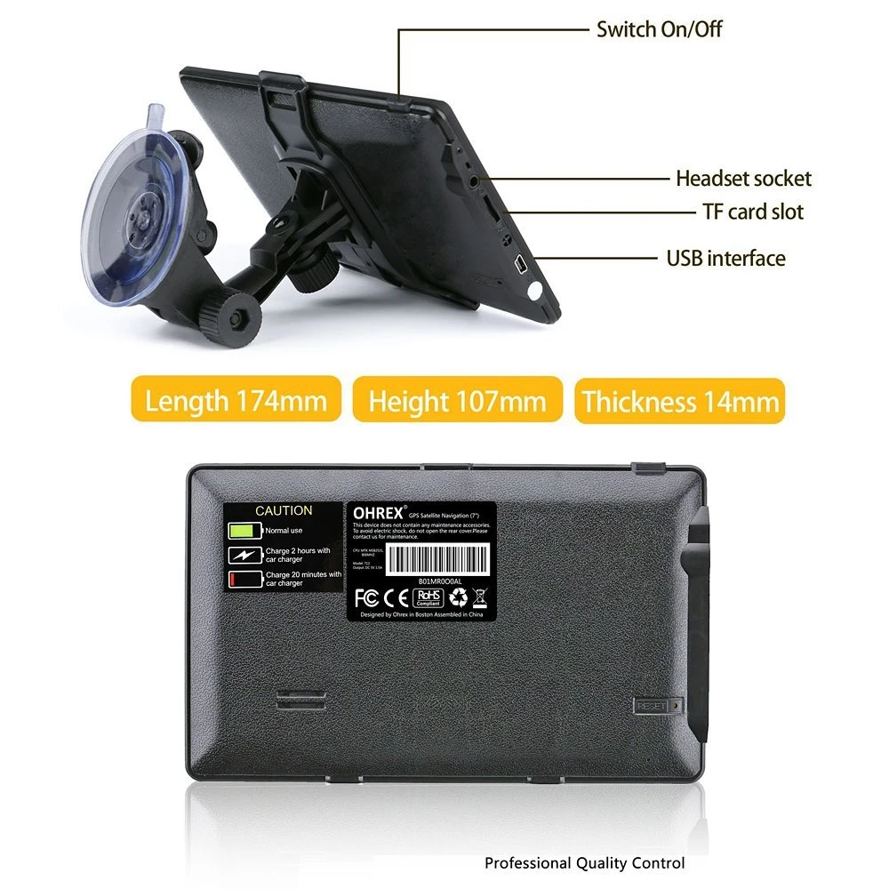 OHREX 740P 7 дюймов Bluetooth емкостный экран грузовик автомобиль GPS навигатор 256 м RAM не Caton