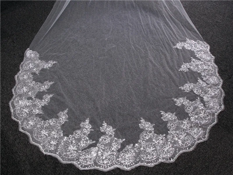 Хит настоящая фотография 4 метра белая слоновая кость кружево пайетки Соборная