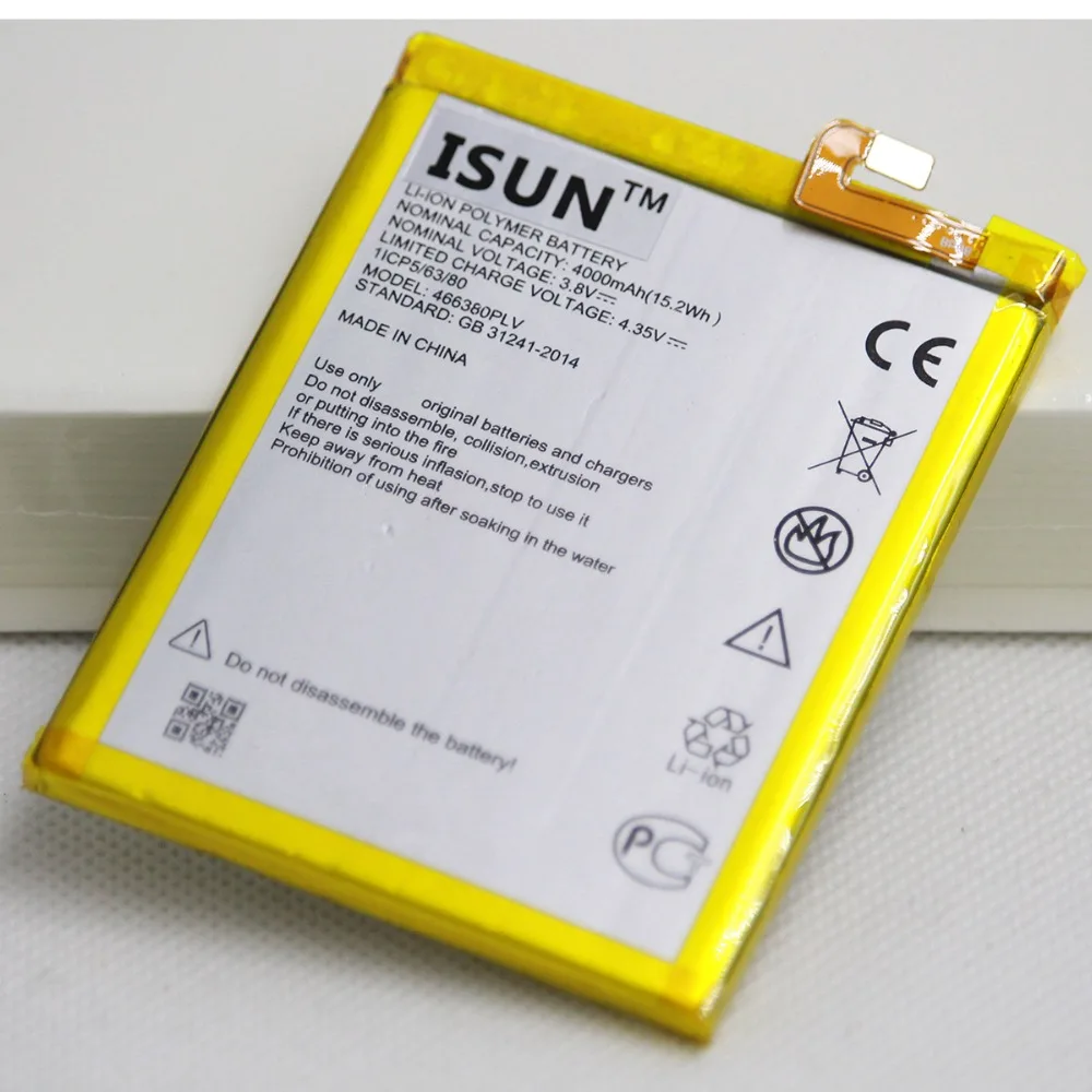 10 шт./лот Новый аккумулятор для телефона 466380PLV ZTE Blade A610 A610C A610T BA610C BA610T 4000 мАч