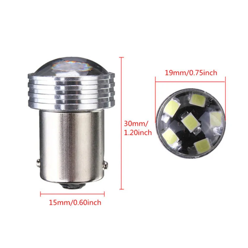 

2pcs Car styling 1156 1157 5W BAY15D 6 SMD LED car Auto DRL Tail Side Indicator Lamp Brake Lights Bulb free shipping
