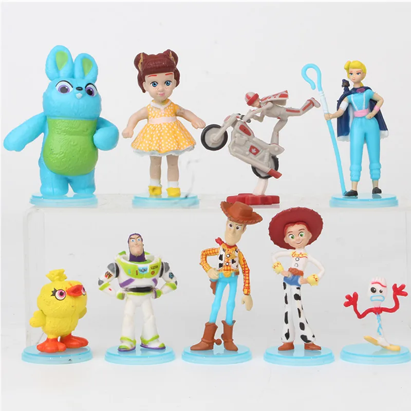 Disney 9 шт./компл. 3 10 см История игрушек 4 роскошная Аниме Фигурка Вуди Базз Лайтер