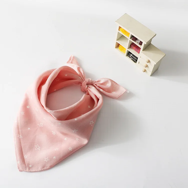 RF04 - pink 45*45 см, детский хлопковый шарф для маленьких мальчиков и девочек, милый детский шейный платок, детский маленький квадратный шарф, мягкий нагрудник - Цвет: RF04 - pink