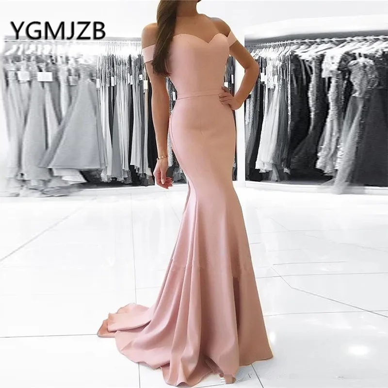 

Robe De Soiree 2019 Elegant Evening Dresses Mermaid Off the Shoulder Dubai Saudi Arabic Women Formal Prom Gown Party Dress
