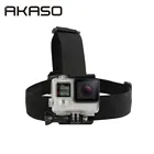 AKASO Эластичный регулируемый головной ремень для Go pro Hero 4 3 2 Аксессуары для камер с противоскользящим клеем