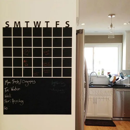 

Chalkboard Wall Calendar - Chalkboard Wall Decals - Chalkboard Wall Planner Wall Sticker Home Decoration 60cmX70cm Free Shipping
