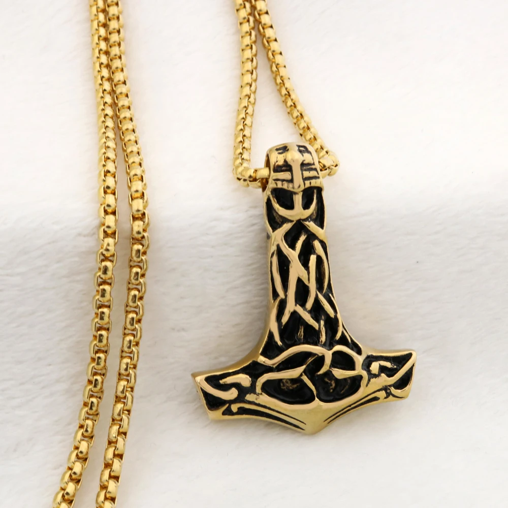 Оптовая продажа с фабрики модное мужское ожерелье кулоном Молот Тора из