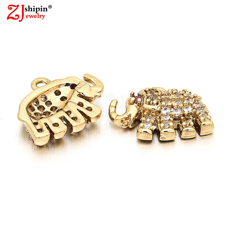 Новинка 2018 роскошное ожерелье с кулоном в виде слона и Трио из кубического