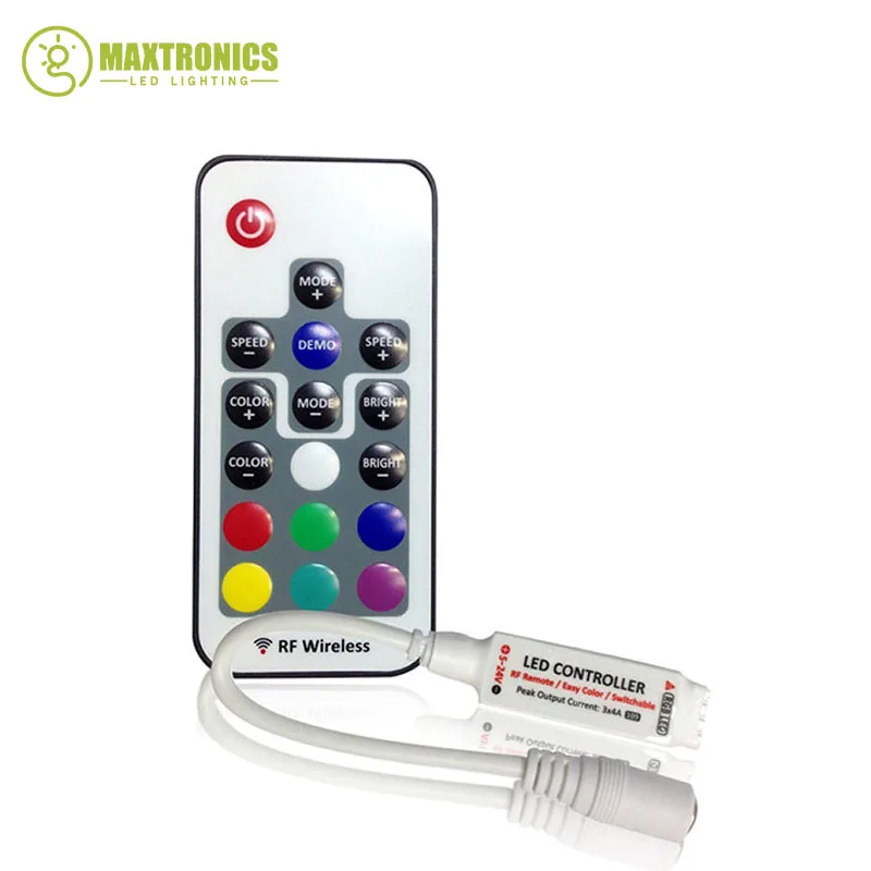 DC 5в 24в 12A 17key мини RF беспроводная RGB светодиодная лента пульт дистанционного