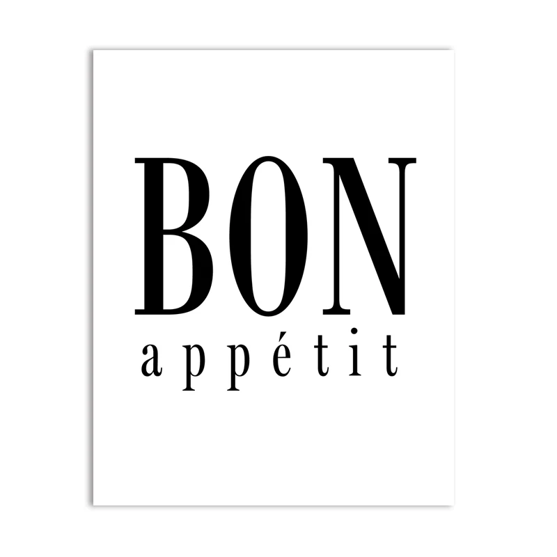 Французский художественный декор для кухни Oh креп печать плаката Bon Appetit