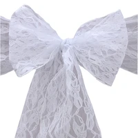lace chair sash bow ties butterfly cover wedding decoration table runner marriage banquet home textile party supplies 18x275cm