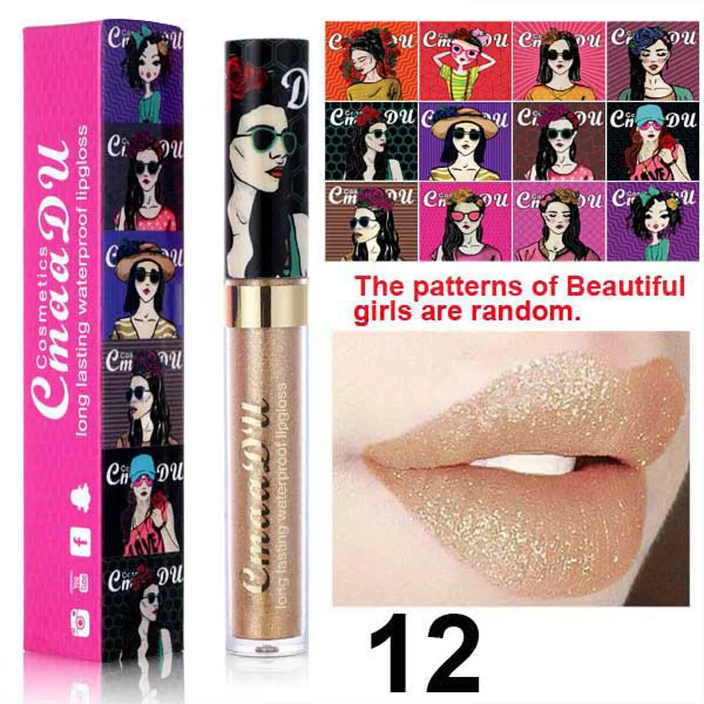 12 Colors Women Fashion Sexy Matte Velvet Lip-gloss Nude Symphony chameleon Lipstick Glossy | Красота и здоровье