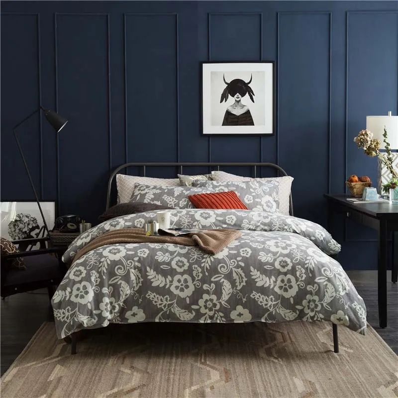 Комплект постельного белья из 2018 хлопка в скандинавском стиле 4 предмета | Дом и