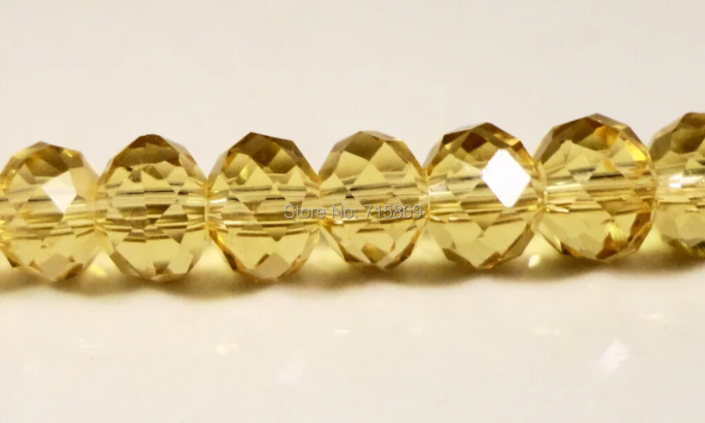 

Бесплатная Доставка Оптом AAA высокое качество желтый хрустальный стеклянный граненый Рондель бусины 6x4 мм 1 нитка 50 шт