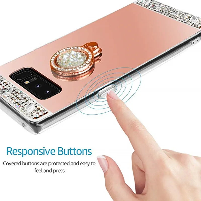 Bling роскошное зеркало ТПУ чехол для телефона для samsung J3 J5 J7 NEO A3 A5 A7 Grand Prime Note 9 на возраст 3, 4, 5, 8 S8 S9 плюс J4 J6