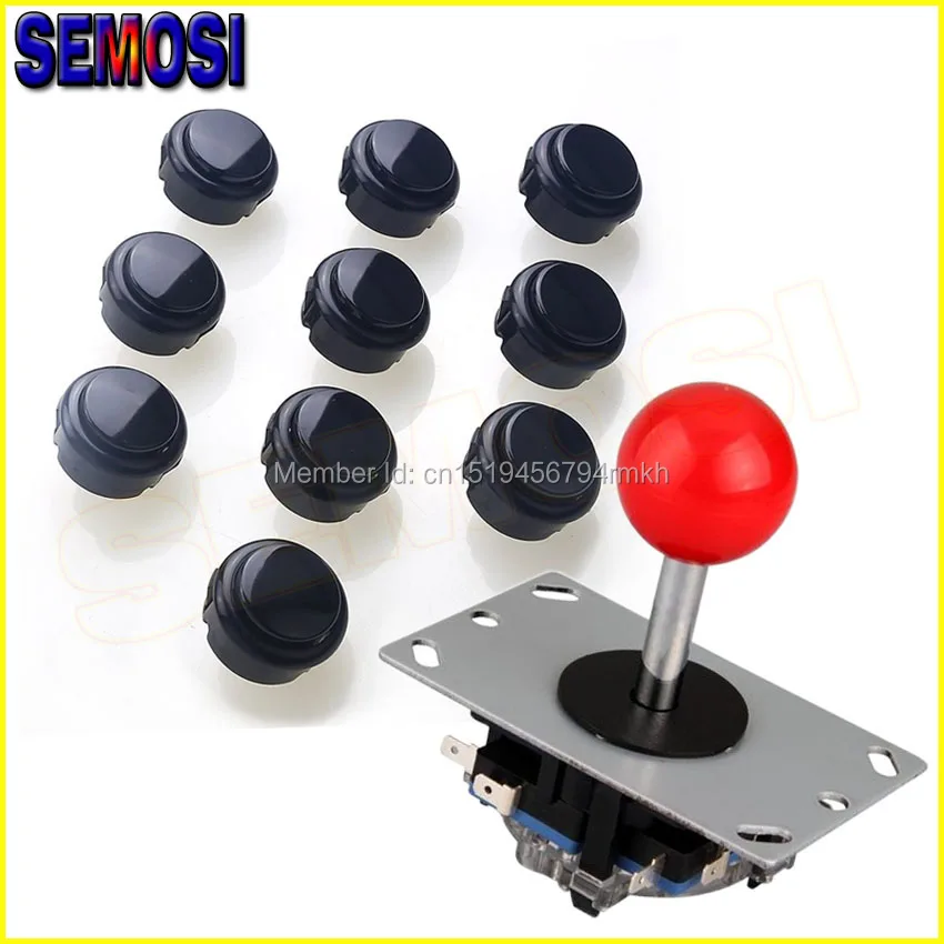 Аркадная игра DIY набор частей с 8 способом Sanwa Джойстик 30 мм кнопочный