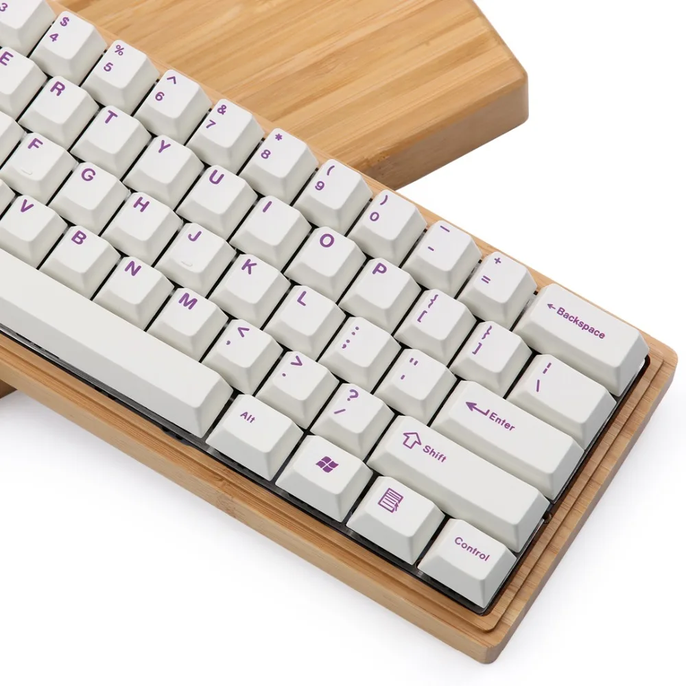 Enjoypbt фиолетовые на белых кепках Вишневый профиль PBT краситель подстилка 117 ключей