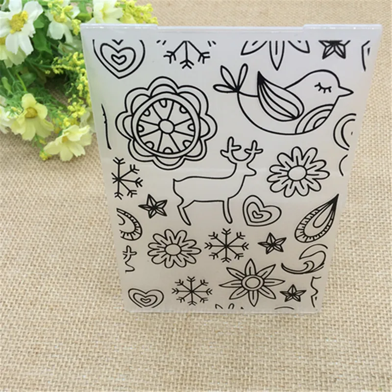 Пластиковая папка для тиснения с рождественским оленем сделай сам альбом