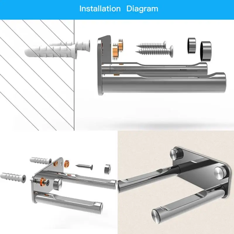Инновационный металл сушилка для волос стойка настенной полки Настенная Ванная