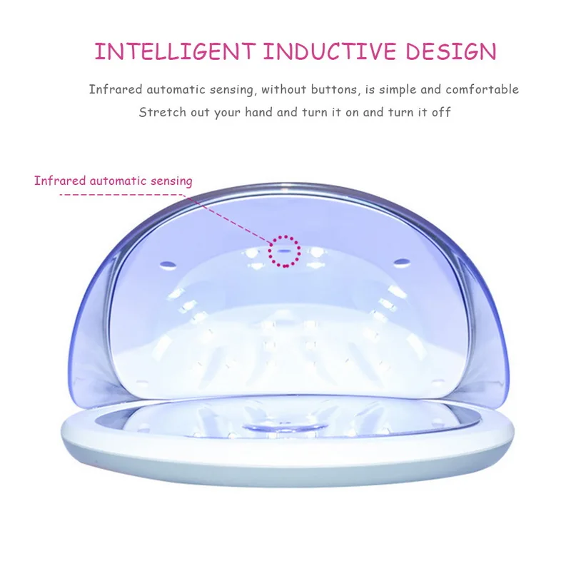 Автоматический датчик 48 Вт Профессиональная лампа для ногтей УФ светодиодный