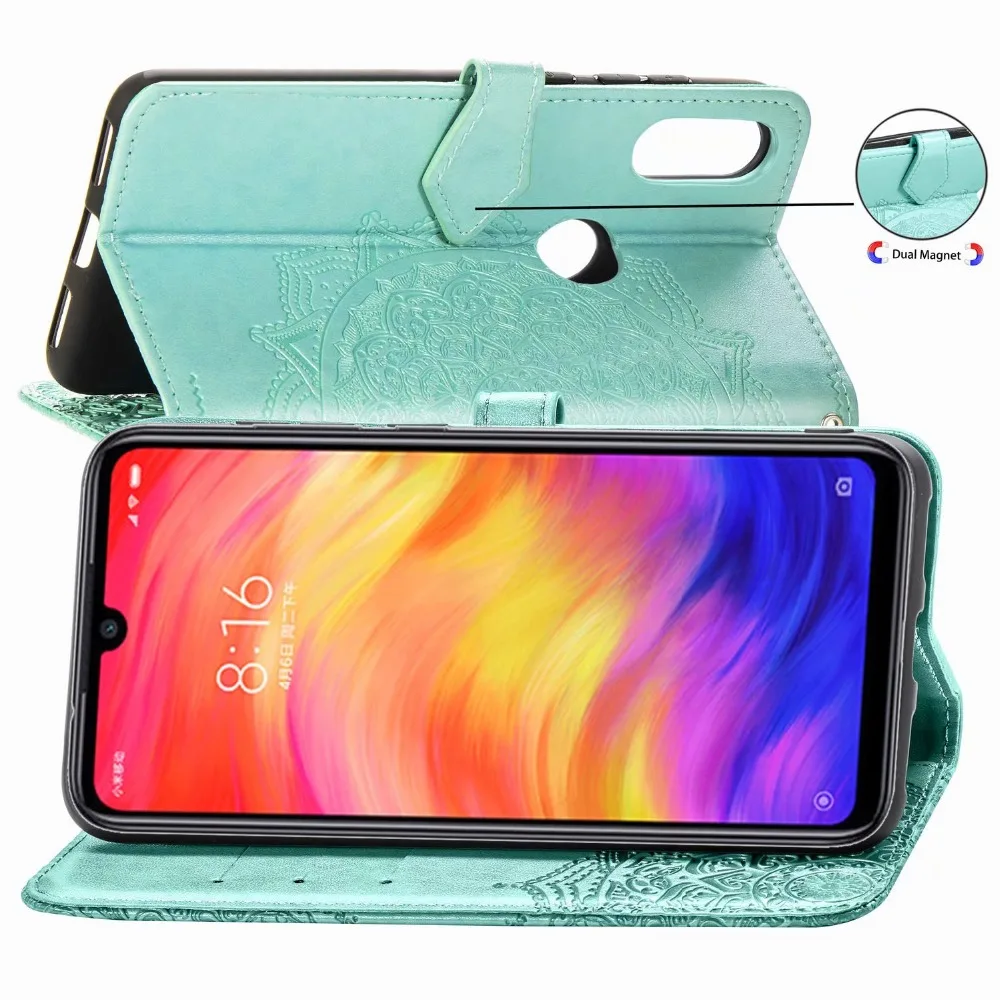 For Xiaomi Redmi Note 7 5 5A 6 Pro Mandala Pattern Leather Case Plus Flip Wallet Card Holder Stand |