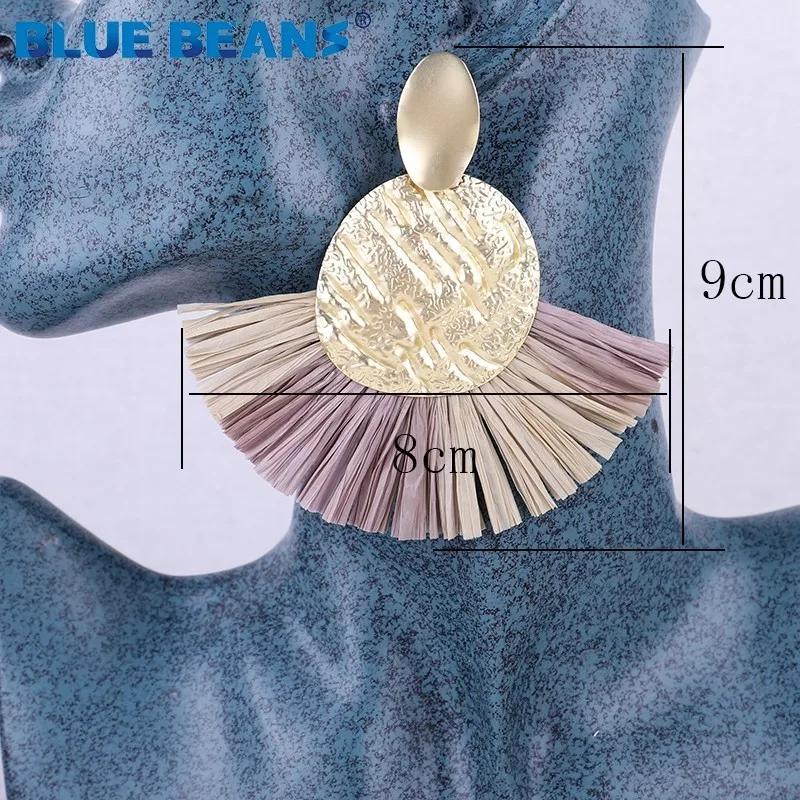 

2021 bohemian tassel earrings fashion jewelry drop earrings for women luxury gold long earrings geometric brides statement